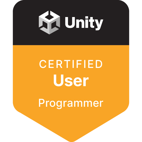 The Unity Certified User: Programmer badge
